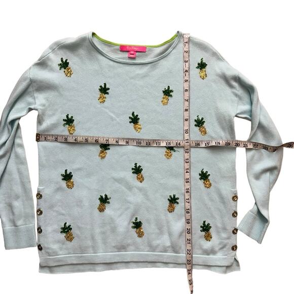 Lilly Pulitzer Caralynn Pineapple Sequin Sweater Size XS - Picture 4 of 11
